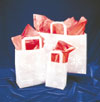 Snowflake Handle Gift Bags - 5" x 3" x 7"