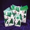 Christmas Spruce Handle Gift Bags - 8" x 4" x 10"