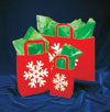 Big Snowflake Handle Gift Bags - 16" x 6" x 12"