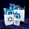 Star of David Handle Gift Bags - 5" x 3" x 7"