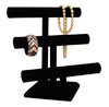 Black Velvet Triple T-Bar Display - 12" x 12" 