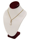 Rosewood Trimmed Necklace Display - 7 1/2"H