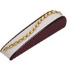 White Leatherette Low Profile Bracelet Display w/Rosewood Trim