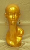 Tiffany Colored Female Mannequin Head with Ear Pierce