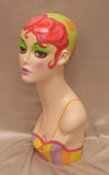 Vivian Vintage Flapper Mannequin Head with Ear Pierce