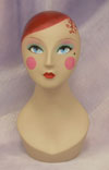 Madeline Red Hair Mannequin Head