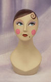 Madeline Black Hair Mannequin Head