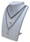 Necklace Display Bust - White Leatherette