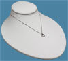 White Leatherette Low Jewelry Display Bust