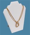 White Leatherette Necklace Jewelry Display