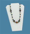 White Leatherette Necklace Jewelry Display 