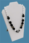 White Leatherette Necklace Jewelry Display 