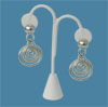 White Leatherette Earring Jewelry Display 