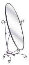 Tilting Oval Floor Mirror