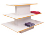 3 Tier Table White Melamine - Oak Edge
