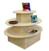 3 Tier Oval Display Table with Caster Kit