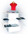 3 Tier Rectangular Display Table with Caster Kit
