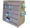 Wood Book Display - DVD Gondola Floor Display