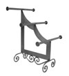Three-Step Raw Steel Waterfall Jewelry Display