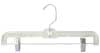 14" Heavyweight Skirt Hangers &amp; Pant Hangers - Clear