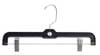 14" Black Skirt Hangers with Chrome Hook