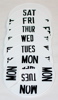 Size Dividers Round Weekday with Black