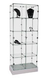 Double Wide Display Tower with Full-Width Top Level Feature Area