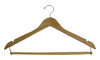 Natural Wood Suit Hangers with Bar