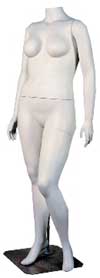 Headless Elizabeth Plus Size Mannequin - Hands by Sides