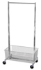 Rolling Rack - Fitting Room Rack with Basket