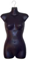 Heavyweight Female Torso Form with Swivel Hook-Black