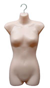 Heavyweight Female Torso Form with Swivel Hook-Fleshtone