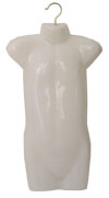 Standard Weight Children's Torso Form with Swivel Hook-White