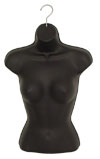 Heavyweight Female Upper Torso Form with Swivel Hook-Black