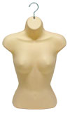 Heavyweight Female Upper Torso Form with Swivel Hook-Fleshtone