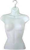 Heavyweight Female Upper Torso Form with Swivel Hook-White