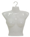 Standard Weight Female Upper Torso Form with Swivel Hook-White