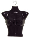 Standard Weight Female Upper Torso Form with Swivel Hook-Black