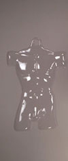 Small Men's Torso Form - Clear