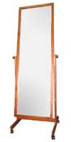 Tilting Wood Framed Floor Mirror