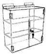 Acrylic Slatwall Display Case - 2-Shelf