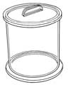 Display Jar with Lid - 6x12