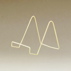 Twisted Brass Easel 3" High