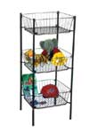 Three Tier Basket Unit Black