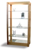 Oak Shelf Unit 38"L with Glass