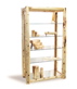 24" Cedar Log Etagere with Glass