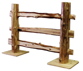 3'H Cedar Log Fence Post Set