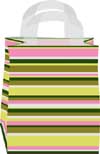 Buenos Aires Frosted Stripe Shopping Bags