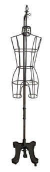 Hanging Metal Torso Form with Base