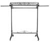 Rolling Rack - Raw Steel with Top Shelf